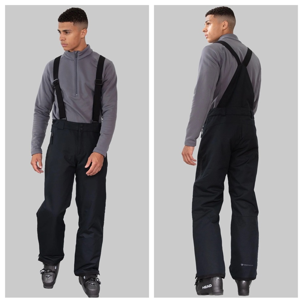 Obermeyer Axiom FZ Suspender Overalls Ski Snow Bibs in Black